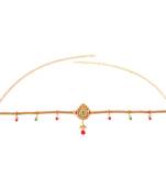 Gold cubic zirconia waist-belt