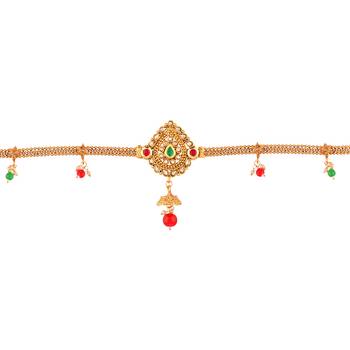 Gold cubic zirconia waist-belt 2