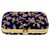 Shoptory India Women's Hand Embroidered Casual Partywear Clutch - Blue