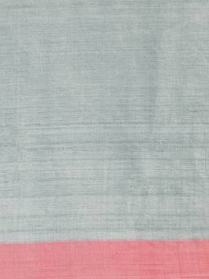 Grey Plain Cotton Handloom Sarees With Blouse 4