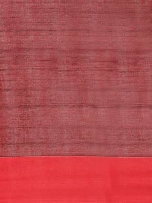 Grey Plain Cotton Handloom Sarees With Blouse 7