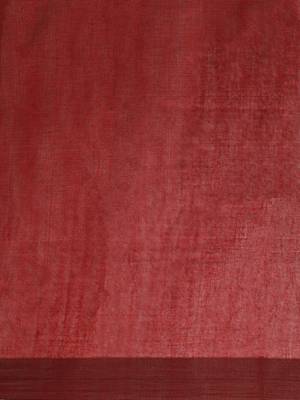 Blue Plain Cotton Handloom Sarees With Blouse 8