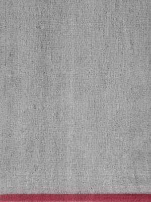 Grey Plain Cotton Handloom Sarees With Blouse 8