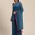 Blue Plain Cotton Handloom Sarees With Blouse