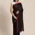 Black Plain Cotton Handloom Sarees With Blouse