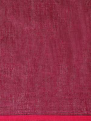 Purple Plain Cotton Handloom Sarees With Blouse 8