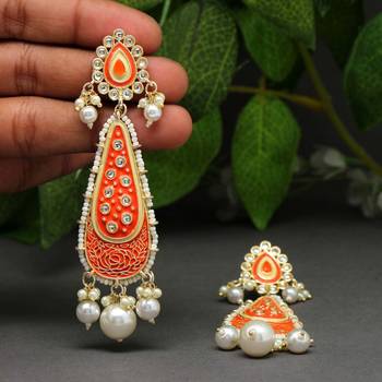 Orange jhumkas 1