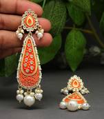 Orange jhumkas