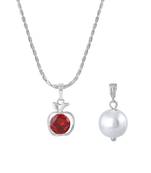 Silver cubic zirconia pendants