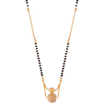  Gold zircon  mangalsutra 1