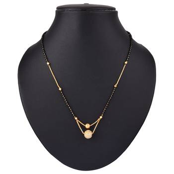  Gold zircon  mangalsutra 2