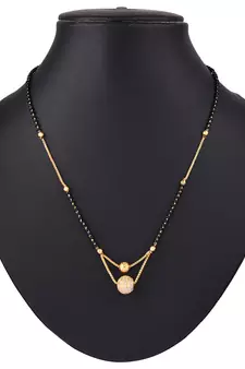  Gold zircon  mangalsutra