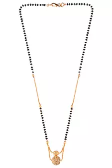  Gold zircon  mangalsutra