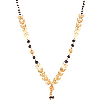 Gold zircon   mangalsutra 1