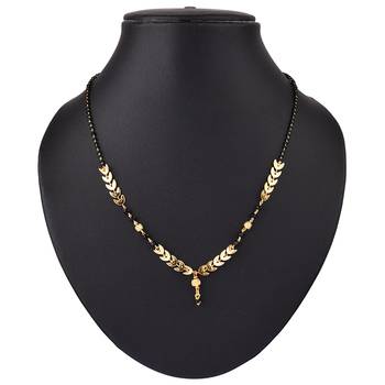 Gold zircon   mangalsutra 2