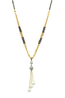 9blings Black zircon  mangalsutra