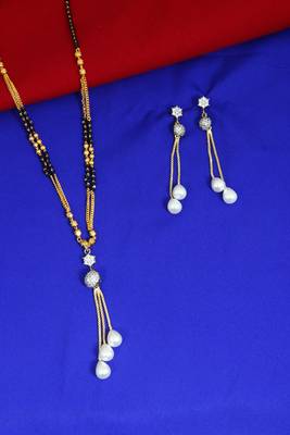 9blings Black zircon  mangalsutra 3