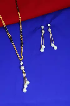 9blings Black zircon  mangalsutra