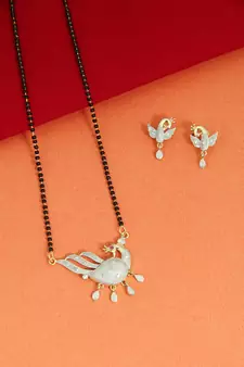  Black zircon   mangalsutra