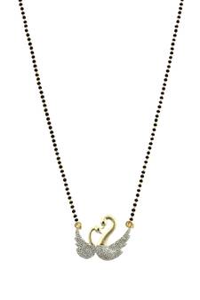 9blings Black zircon   mangalsutra