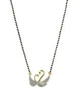 9blings Black zircon   mangalsutra