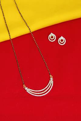 Black zircon   mangalsutra 2