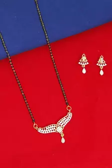 Black zircon   mangalsutra