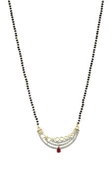 9blings Black zircon   mangalsutra