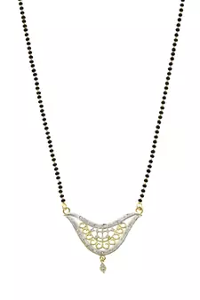 9blings Black zircon   mangalsutra
