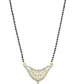 9blings Black zircon   mangalsutra