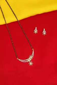  Black zircon   mangalsutra