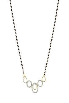 9blings Black zircon   mangalsutra