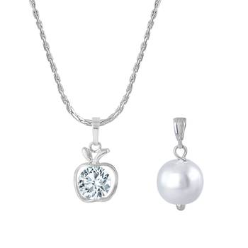 Silver cubic zirconia pendants 1