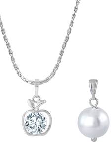 Silver cubic zirconia pendants