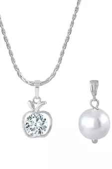 Silver cubic zirconia pendants