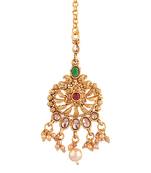 Gold zircon   maang-tikka