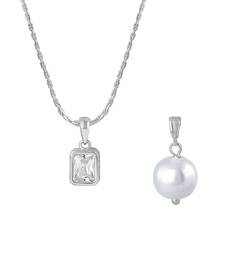Silver cubic zirconia pendants