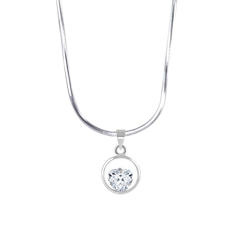 Silver cubic zirconia pendants