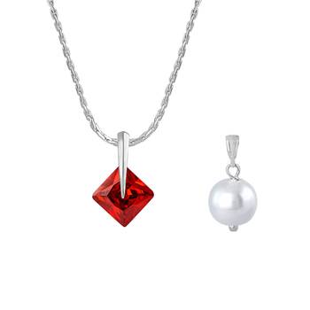 Silver cubic zirconia pendants 2