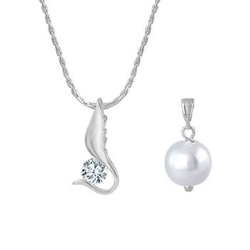 Silver cubic zirconia pendants 2