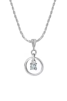 Silver cubic zirconia pendants