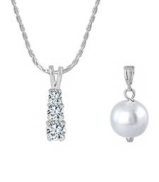 Silver cubic zirconia pendants