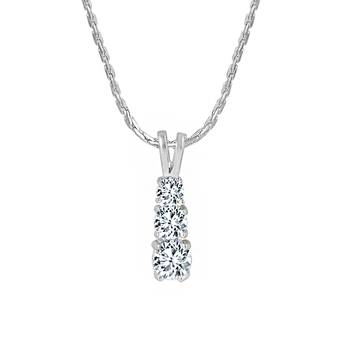 Silver cubic zirconia pendants 4