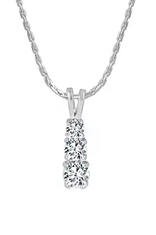 Silver cubic zirconia pendants