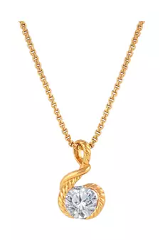 Gold cubic zirconia pendants