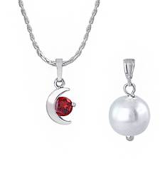 Silver cubic zirconia pendants