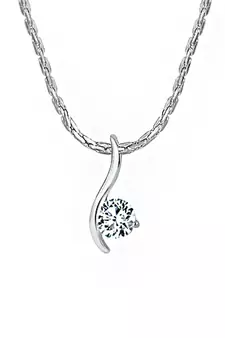 Silver cubic zirconia pendants
