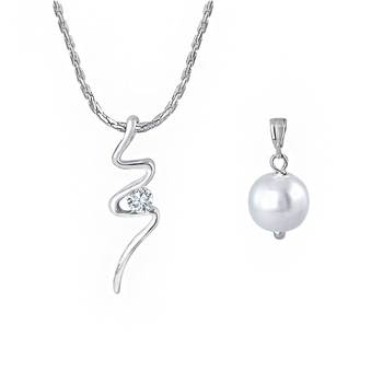 Silver cubic zirconia pendants 2