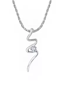 Silver cubic zirconia pendants