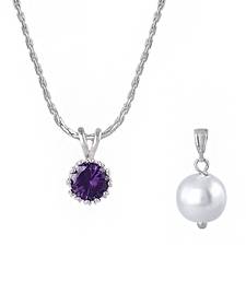 Silver cubic zirconia pendants